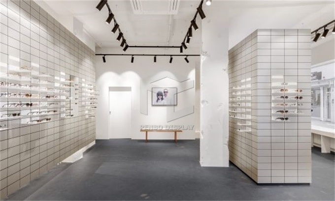 Retail Glass Eyeglasses Display Showcases For Optical Shop