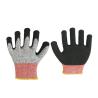 Buy cheap HPPE Liner Level 5 Cut Resistant Gloves Latex Sandy Coating Red Cuff from wholesalers