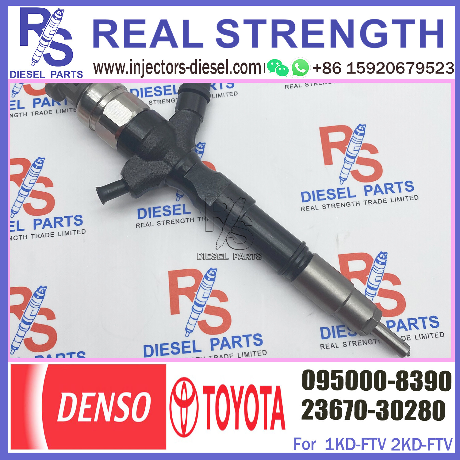 Common Rail Fuel Injector 095000-8390 23670-30280 095000-7540 095000-8500 for TOYO-TA Hilux 3.0 D4D IKD-FTV