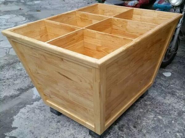 Buy cheap Custom Wooden Supermarket Rice Storage Wooden Display Rack / Rice Holder Container For Store from wholesalers