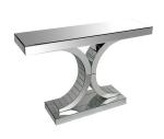 Accent Crystal Mirrored Console Table Hotel Entryway Furniture