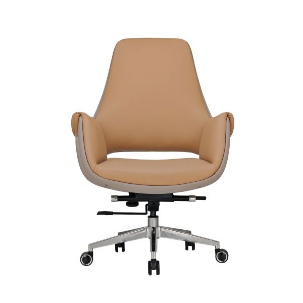 Wholesale Luxury Mid-Back Leather Office Chair Ergonomic Executive Commercial Furniture Traditional Design
