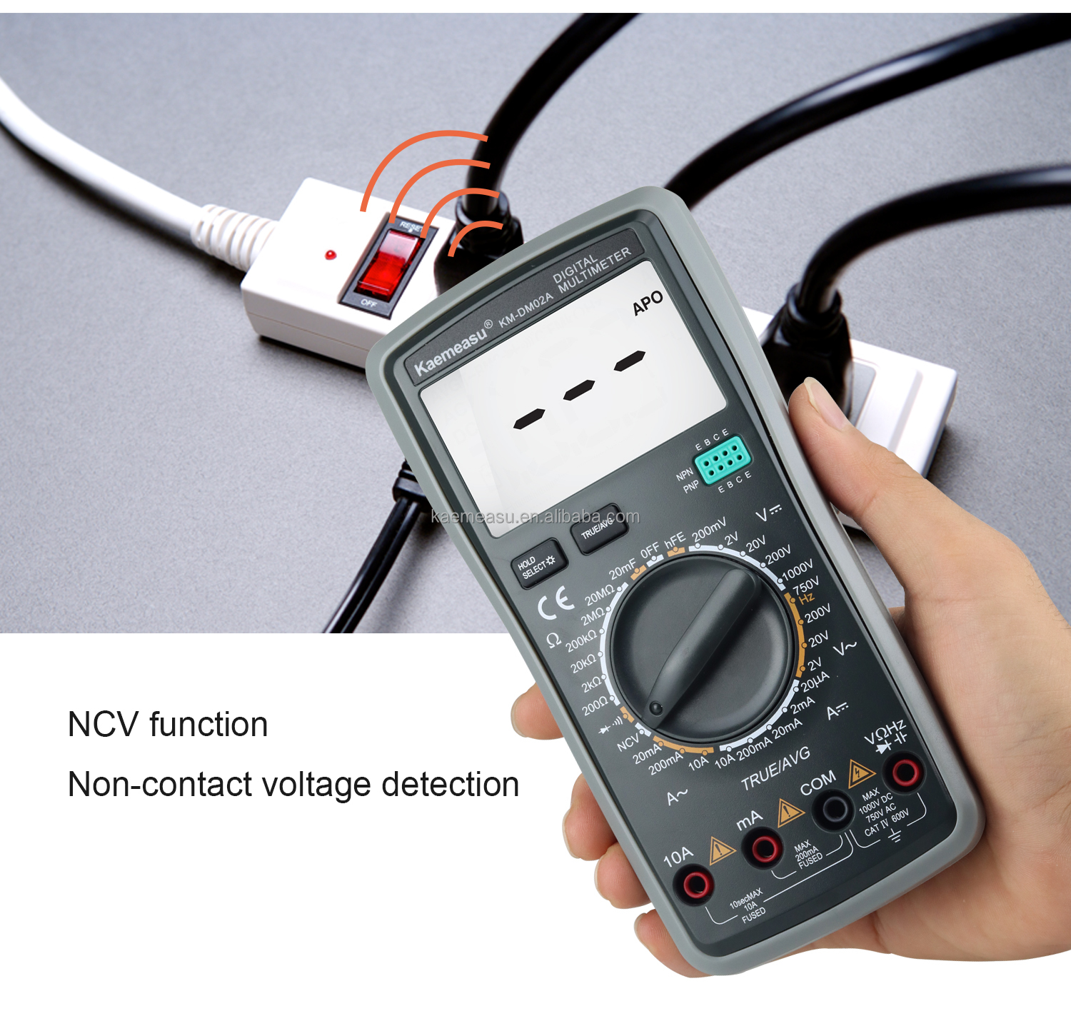 Hot sale Autoranging Multitester DC/AC NCV T-rms Electric Smart with True RMS digital multimeters