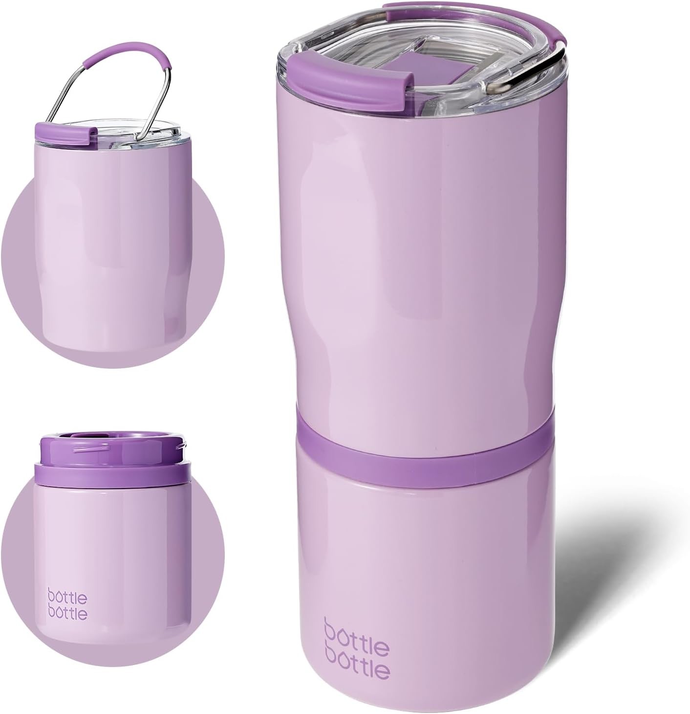 2 In 1 Stainless Steel Tumblers With Handle For Home And Office