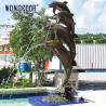 Buy cheap Bronze Water Fountain Sculpture Live Sized Dolphin Statue Fountain from wholesalers