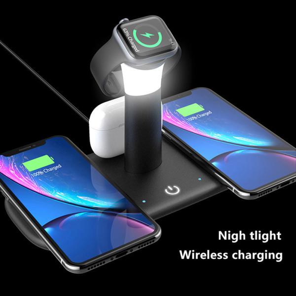 Buy cheap 5W 7.5W 10W 15W 5 In 1 Wireless Charging Station With Night Light from wholesalers