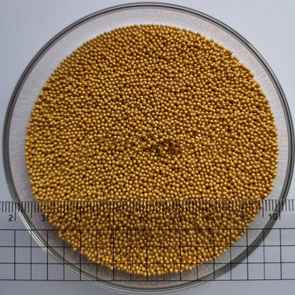 Buy cheap Round Spheres Gold Pearlet Cosmetics Raw Materials Odorless from wholesalers