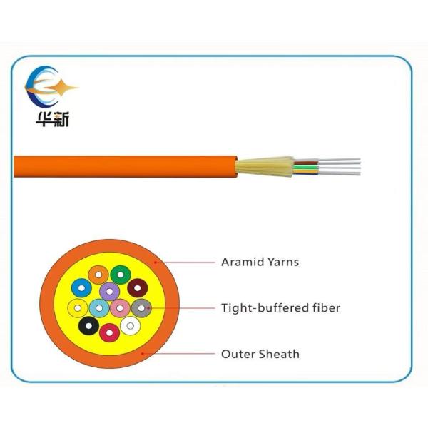 Buy cheap GJFJV Tight Buffer Multicore Fibre Optic Cable PVC/LSZH Jacket High Strength Glass Yarns from wholesalers