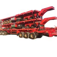 Buy cheap Xianmang Group 3 And 4 Axles 20ft 40ft Container Flat Bed Flatbed Semi Trailers product