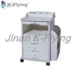 ABS Movable Hospital Tools And Equipments Hospital Bedside Table Overbed Cabinet