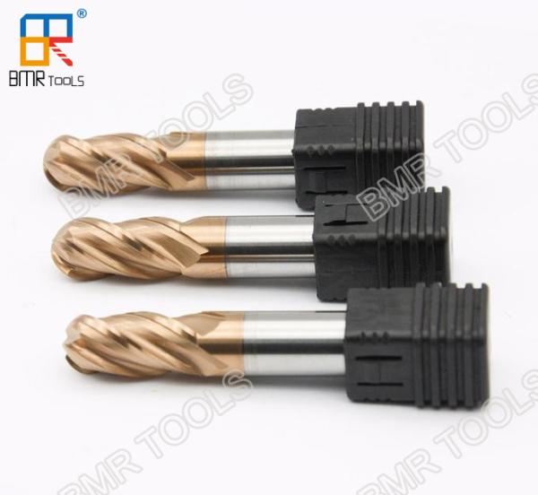 Buy cheap Original HRC55 Tungsten Solid Carbide 4flute ball nose for CNC Machine from wholesalers