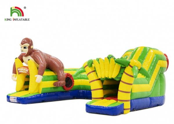 Buy cheap 21ft Outdoor PVC Monkey Theme Inflatable Obstacle Course Rental For Events from wholesalers