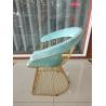 Buy cheap Sponge Seat Cushion 37cm Wrought Iron Dining Chair from wholesalers