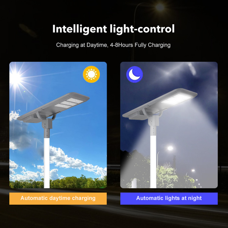 SMD5054 3000-8000K Ip65 Waterproof Solar Led Street Light 6V Polycrystalline