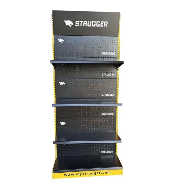 Buy cheap Shanghai Xingye Shelf Supplier Black Metal Supermarket Shelves Gondola Shelving Shop Racks With Good Selling from wholesalers