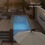 18m3 Pool Water Capacity Customized Acrylic Panel Thickness Outdoor Hotel Glass