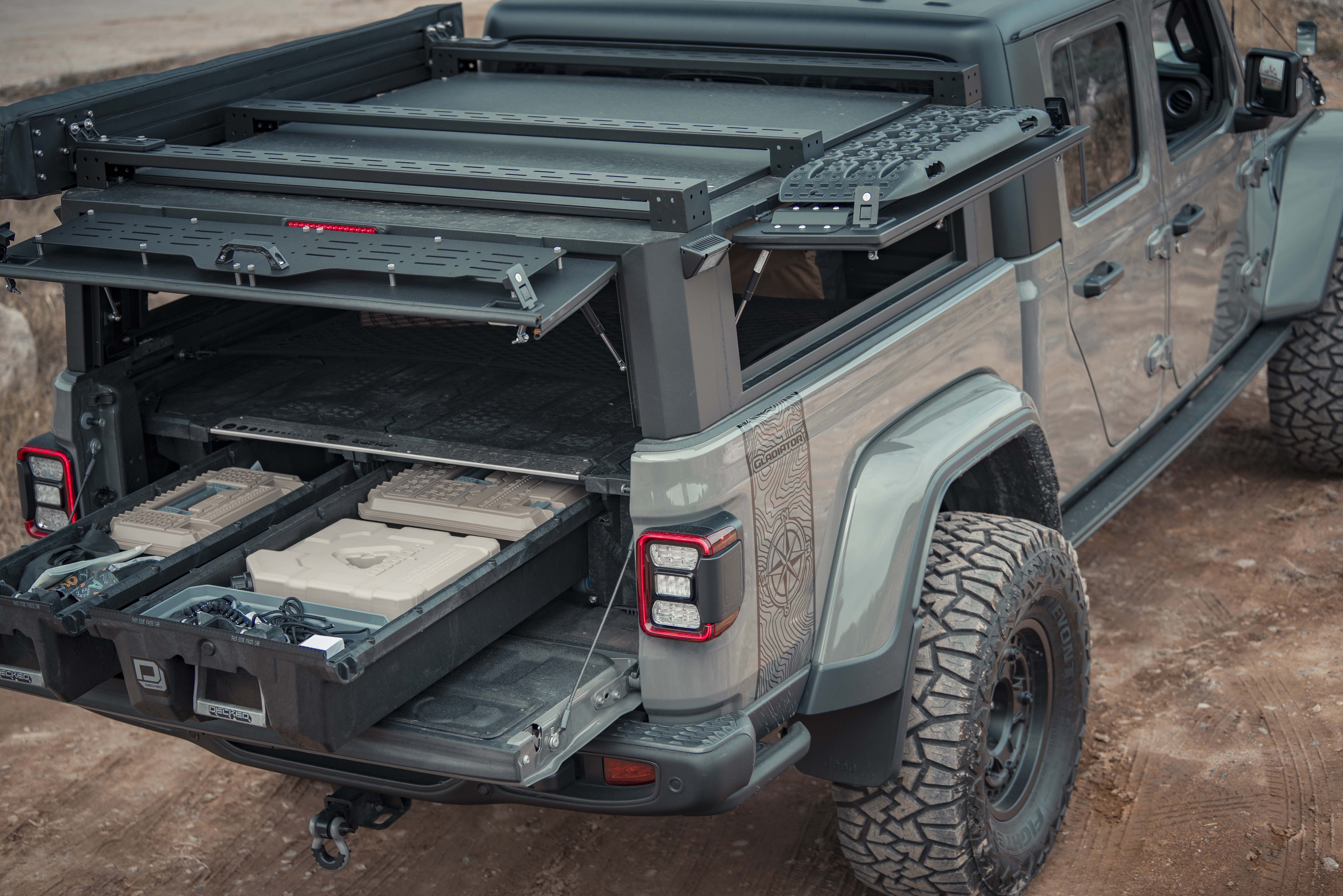 OEM Service Accepted Black Powder Coated Truck Canopy for Jeep Gladiator Topper Camper