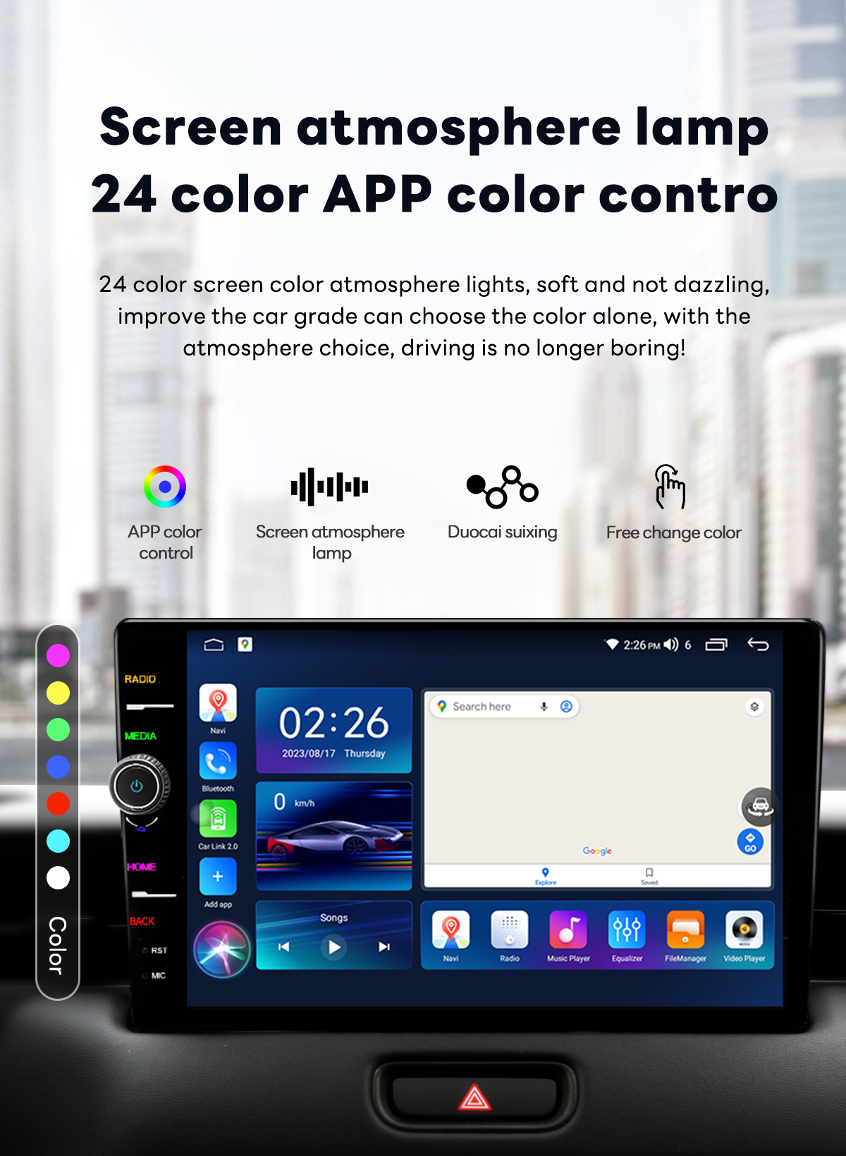 7862S 9/10 Inch Car Radio Touch Screen with GPS Navigation and OLED Display