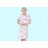 Buy cheap Cotton Interlock Ladies Night Dresses Sleepwear Long Sleeve Pink Floral Printed from wholesalers