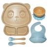 Buy cheap BPA Free Silicone Baby Feeding Set Divided Suction Bamboo Silicon Baby Plate MHC from wholesalers
