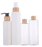 Engraving Logo Plastic 4 oz 8 oz Container Shampoo Cream Bottle With Lid Women