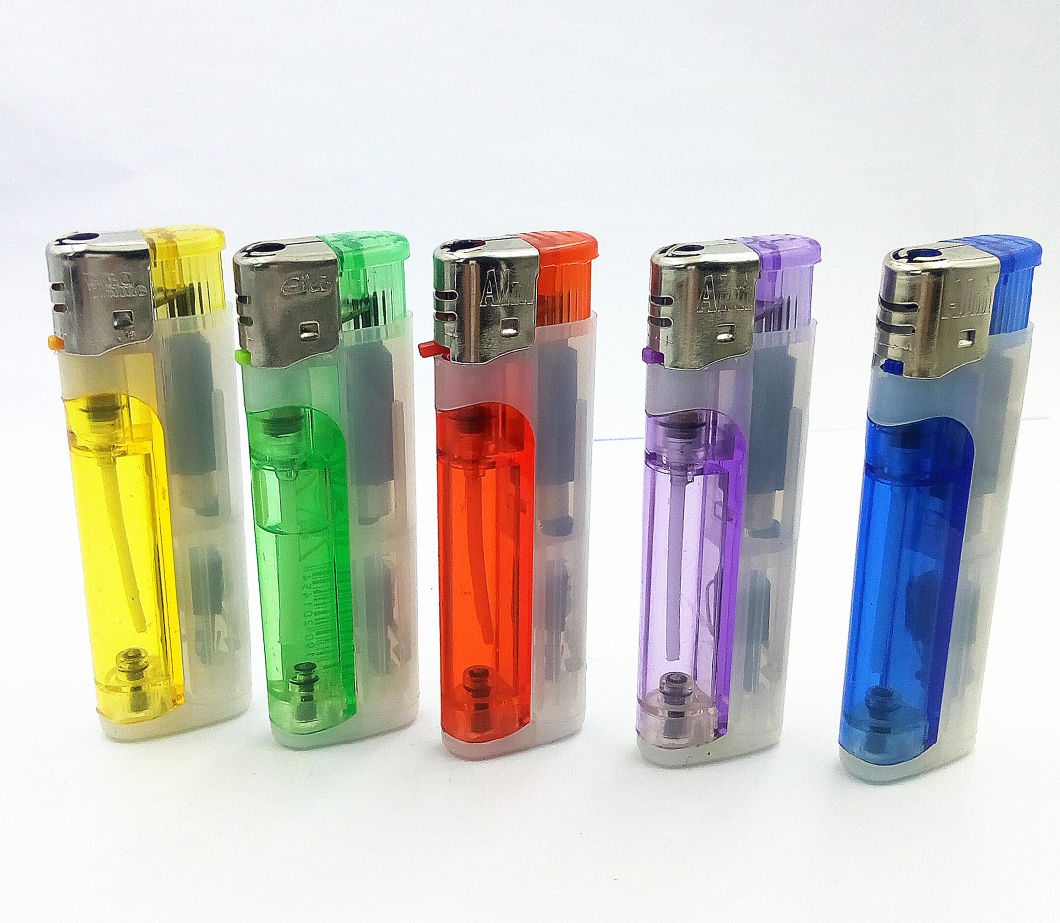 Hunan Dongyi 2021 High Quality EUR Standard Plastic Electric Cigarette Electric Lightern with LED Light Children Resistance