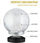 Patio Decor 20PCS 0.5W Solar Powered Crackle Glass Globe Lights