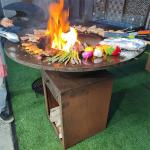 120kg Steel BBQ Grill Corten Wood Burning Barbecue Grills Metal