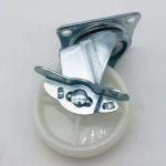 65mm Swivel Plate White PP Wheel Caster With Brake For Indoor Furniture