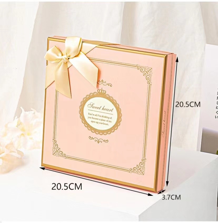 20.5*20.5*3.7cm Chocolate Dessert Cardboard Boxes Cupcake Pastry Boxes For Cookies