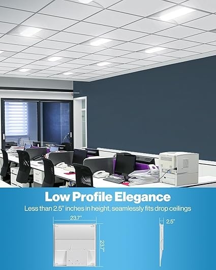 Lightweight LED Panel Troffer LED Lights 130lm/W 120° Beam Angle