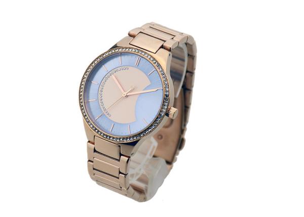 Buy cheap 39mm Quartz Stainless Steel Ladies Watch 100m Water Resistant With Swarovski Stones from wholesalers
