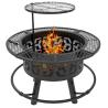 Buy cheap Outdoor Warming Portable Round Steel Wood Burning Firepit Charcoal BBQ Grill Fire Pit Burner Kit from wholesalers