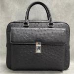 Buy cheap Authentic Real True Ostrich Skin Office Men Briefcase Top-handle Bag Genuine from wholesalers