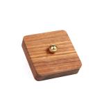 Customized Color Square Luxury Jewelry Box Walnut Wooden Box With Lid Gift