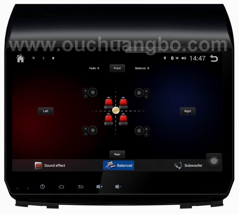 Ouchuangbo car radio audio DVD navi for JAC S3 2015 with spanish chile map quad core 1024*600 android 4.4 big screen