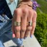 Buy cheap 18K Gold Plated Rainbow Baguette Cut CZ Multi Fashion 925 Sterling Silver Women Rings from wholesalers
