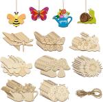 Wooden Ornaments to Paint 8 Styles DIY Blank Unfinished Wood Cutouts Ornament