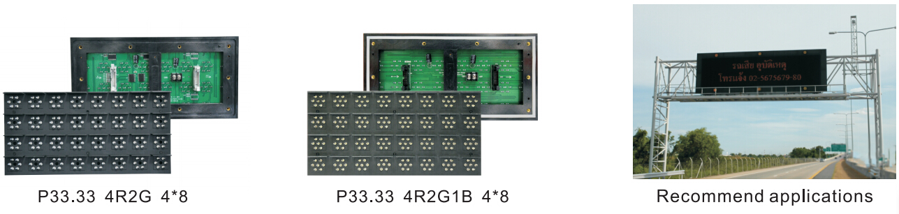 Highway Gantry Traffic Display LED Module P20 P25 P16 with Waterproof Pixel Pitch