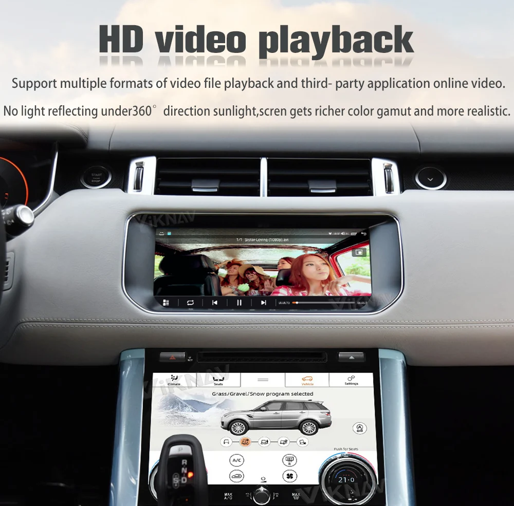 Android 12 Touch Screen Car Radio For Range Rover Sport L494 2013-2017 GPS Navigation Multimedia Player Android Auto