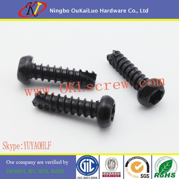 Case Hardend Black Galvanized Steel Torx Pan Head Thread Cutting Screws for