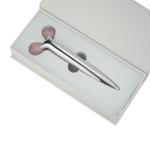 Pink 3D Y Shape jade ball roller Facial Massage Roller