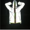 Buy cheap Custom Bomber Flash Reflective Jacket Men Plus Size Full Zipped Up Full-Length Hooded Light Grey from wholesalers