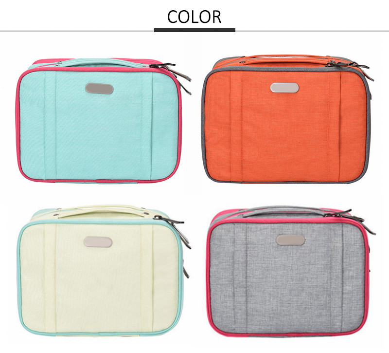 Manufacturer Custom Logo Large Capacity Eco Square Makeup Bag Waterproof