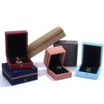 Custom Logo PU Leather Jewelry Box for Wedding Ring Necklace Bracelet from