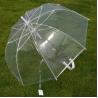 Buy cheap Waterproof J Handle 8mm Metal Shaft Transparent Rain Umbrella from wholesalers
