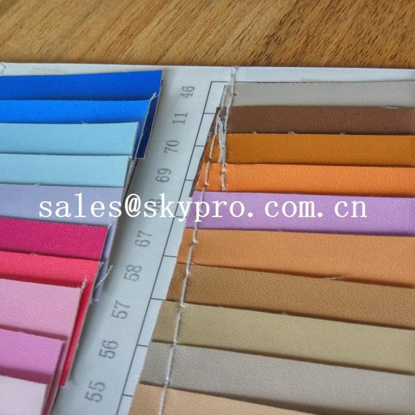 Buy cheap Fashion design pvc synthetic leather pu coated leather with backing fabric from wholesalers