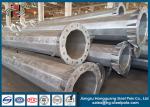 Transmission Line Flange Connection Galvanized Street Light Pole OEM / ODM
