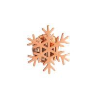 Buy cheap Die Casting Christmas Metal Crafts 40x40mm Zinc Alloy Snowflake Brooch Pin For product