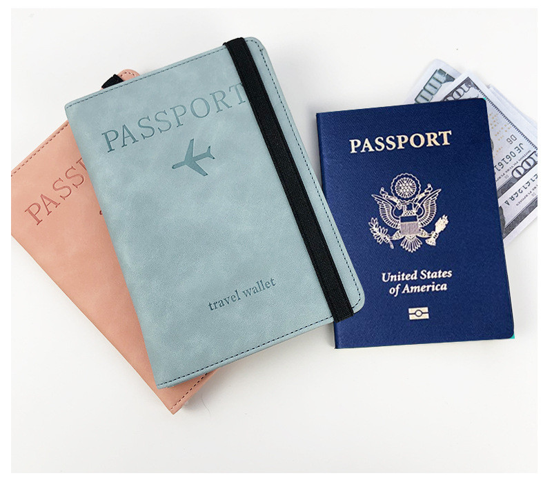 AMAZON PU LEATHER PASSPORT BAG RFID MULTI-FUNCTIONAL PASSPORT HOLDER PASSPORT COVER PASSPORT COVER
